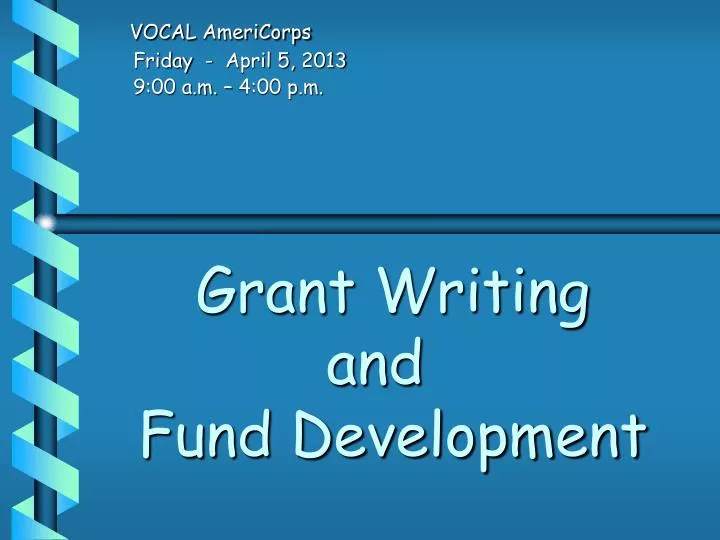 grant writing and fund development