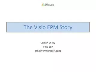The Visio EPM Story