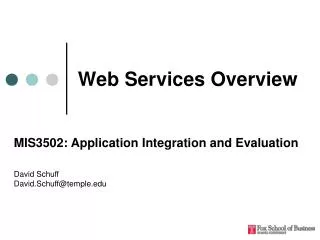 Web Services Overview