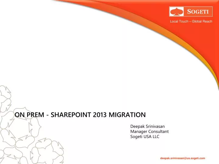 on prem sharepoint 2013 migration