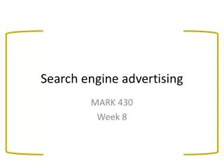 Search engine advertising