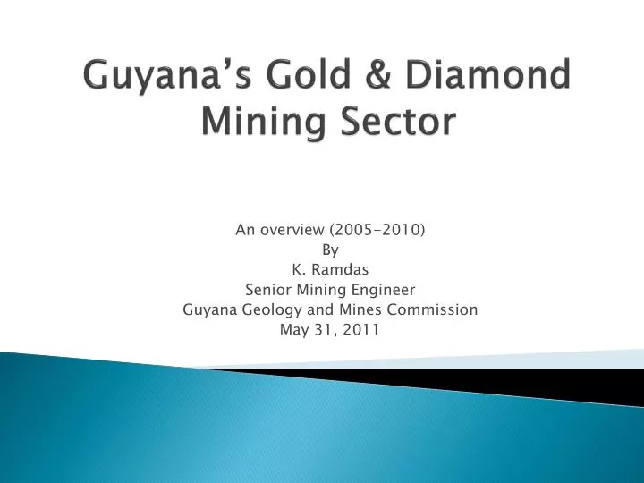 guyana s gold diamond mining sector