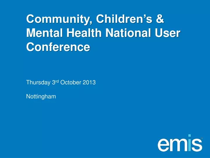 community children s mental health national user conference