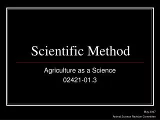 Scientific Method