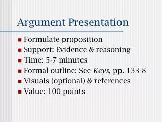 Argument Presentation