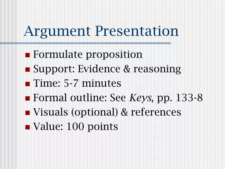 argument presentation