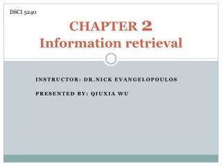 CHAPTER 2 Information retrieval