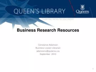 Business Research Resources
