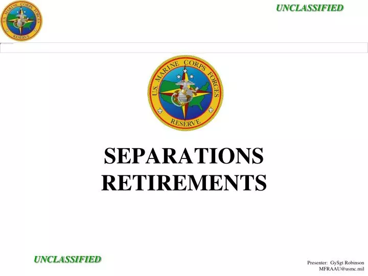 separations retirements