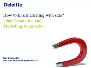 How to link marketing with sale ? Lead Generation and Marketing Automation