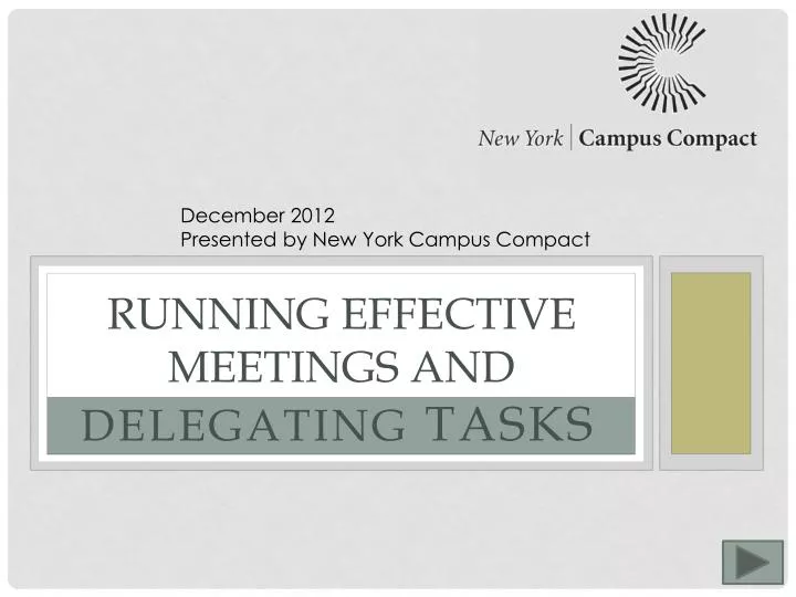 running effective meetings and