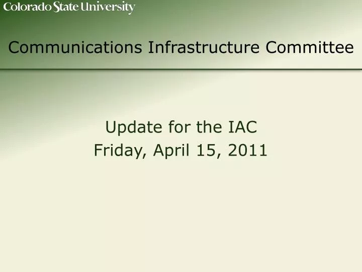 communications infrastructure committee