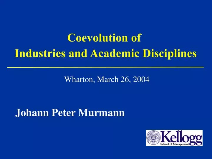 coevolution of industries and academic disciplines