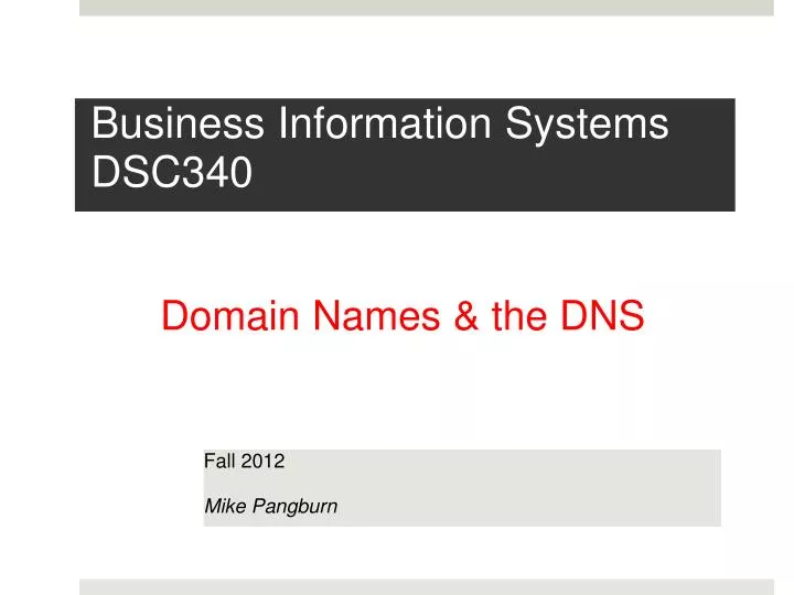 business information systems dsc340