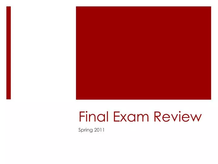 final exam review