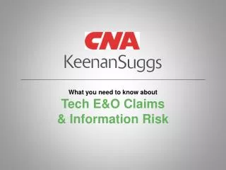 What you need to know about Tech E&amp;O Claims &amp; Information Risk
