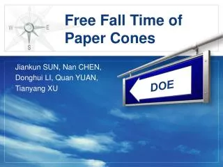 Free Fall Time of Paper Cones