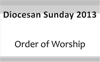 Diocesan Sunday 2013