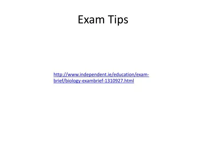 exam tips