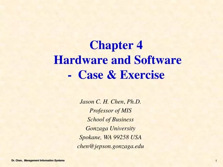 chapter 4 hardware and software case exercise