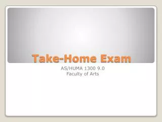 Take-Home Exam