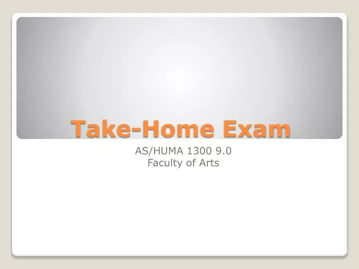 take home exam