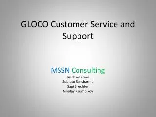GLOCO Customer Service and Support