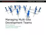 Managing Multi-Site Development Teams - slide 1