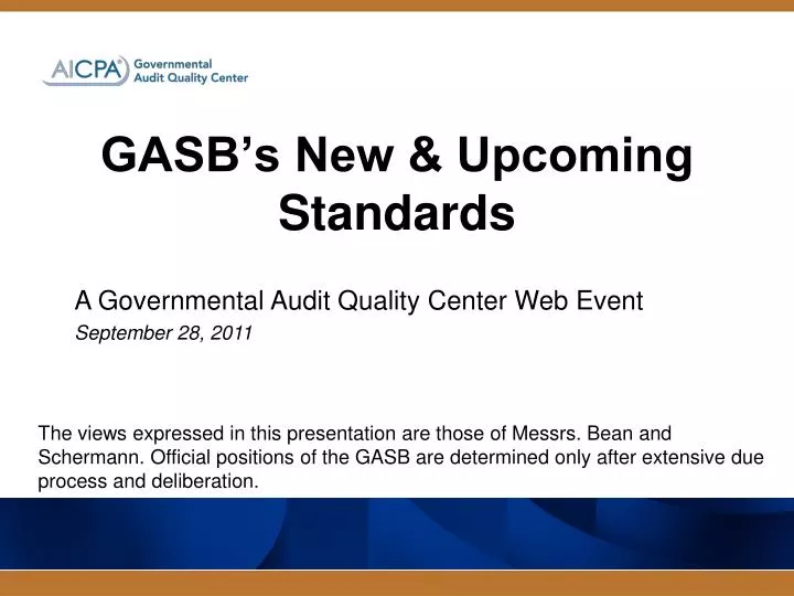 gasb s new upcoming standards