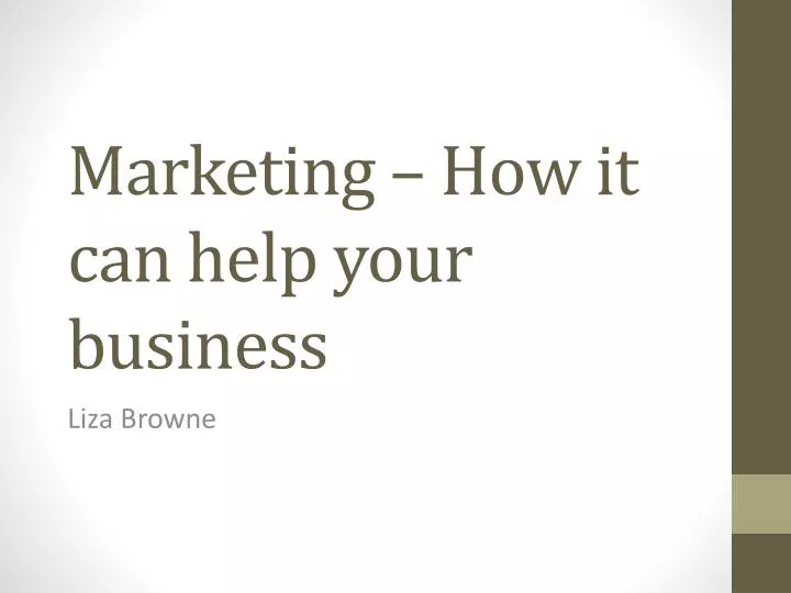 marketing how it can help your business