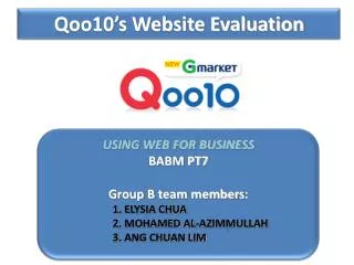 Qoo10’s Website Evaluation