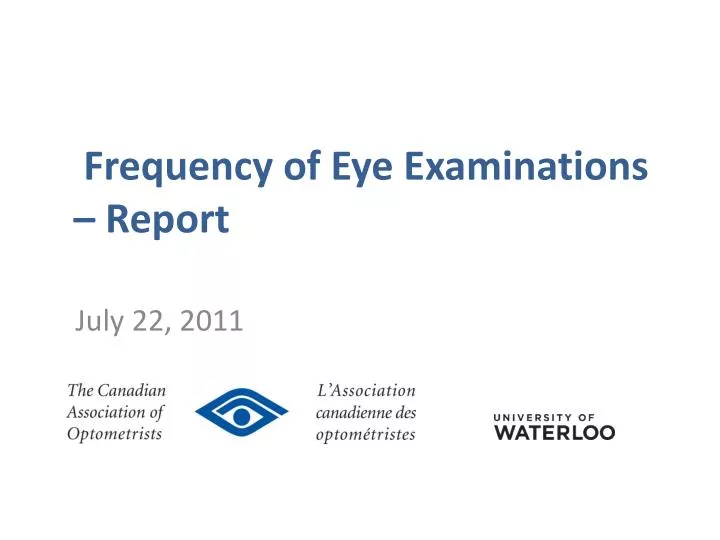 frequency of eye examinations report