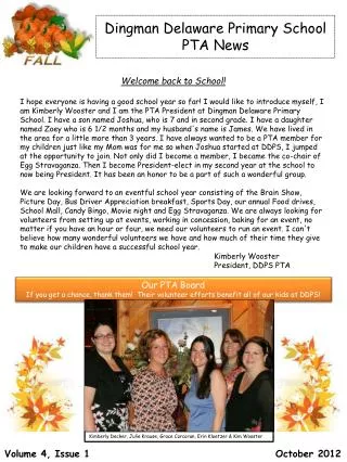 Dingman Delaware Primary School PTA News