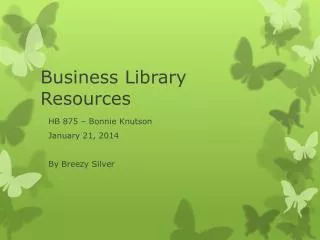 Business Library Resources