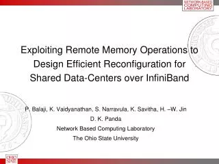 Exploiting Remote Memory Operations to Design Efficient Reconfiguration for Shared Data-Centers over InfiniBand