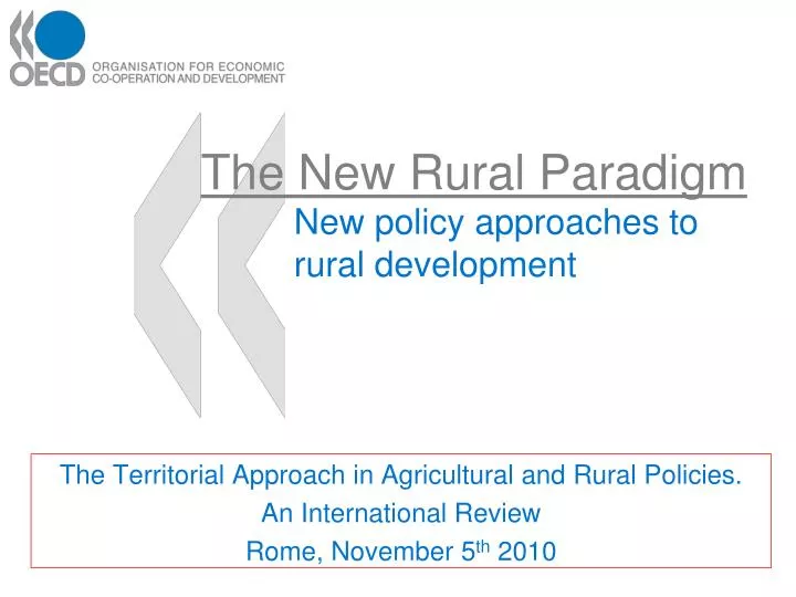 the new rural paradigm