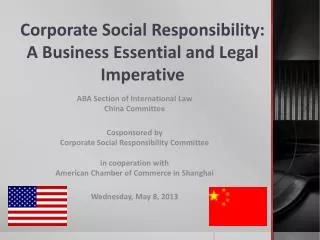 Corporate Social Responsibility: A Business Essential and Legal Imperative