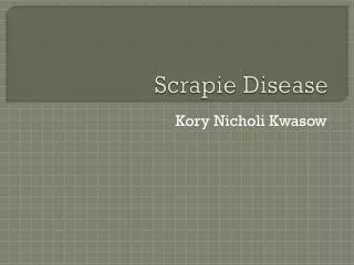 Scrapie Disease