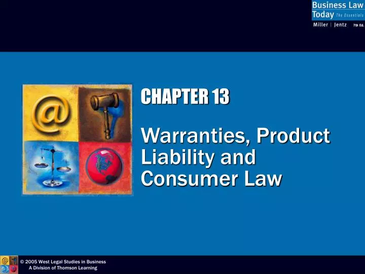 chapter 13 warranties product liability and consumer law