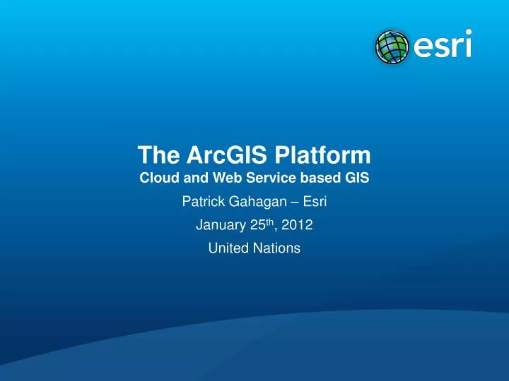 the arcgis platform cloud and web service based gis