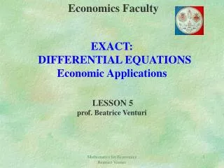 Economics Faculty