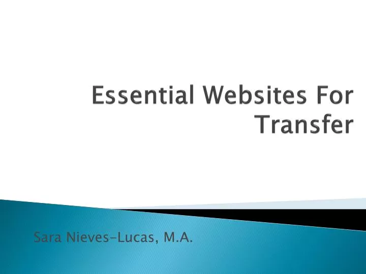 essential websites for transfer
