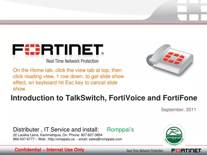 introduction to talkswitch fortivoice and fortifone