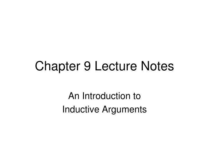 chapter 9 lecture notes
