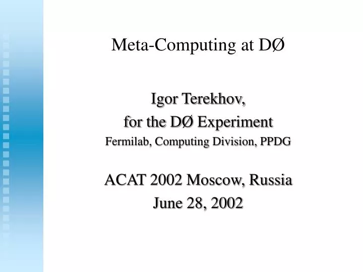 meta computing at d