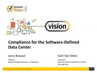 Compliance for the Software-Defined Data Center