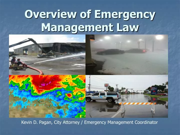 overview of emergency management law