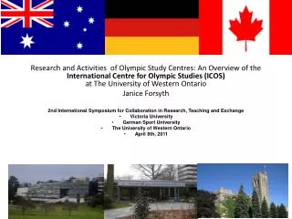 Research and Activities of Olympic Study Centres : An Overview of the International Centre for Olympic Studies (ICOS)