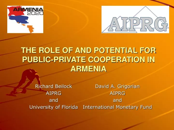 the role of and potential for public private cooperation in armenia