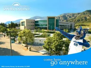 The campus is nestled against the San Bernardino mountains approx. three miles north of the 215 &amp; 210 freeway Juncti